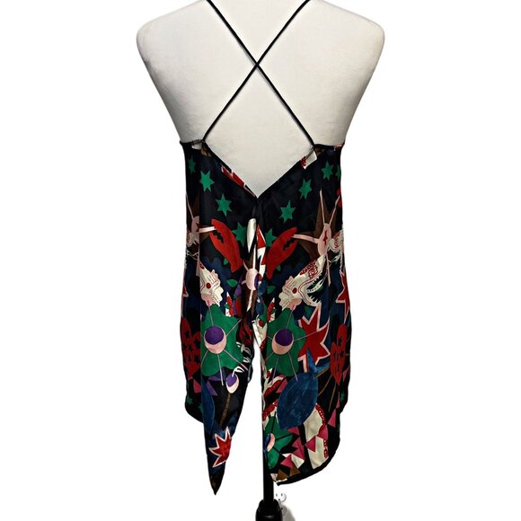 Scotch & Soda Le Jardin D' Apus Open Back Blouse Sleeveless Multicolor RARE Top - Picture 7 of 13